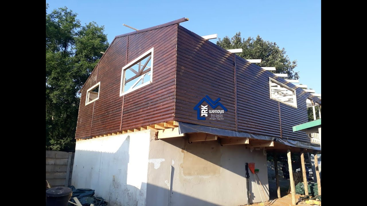 Log Cabin in process
