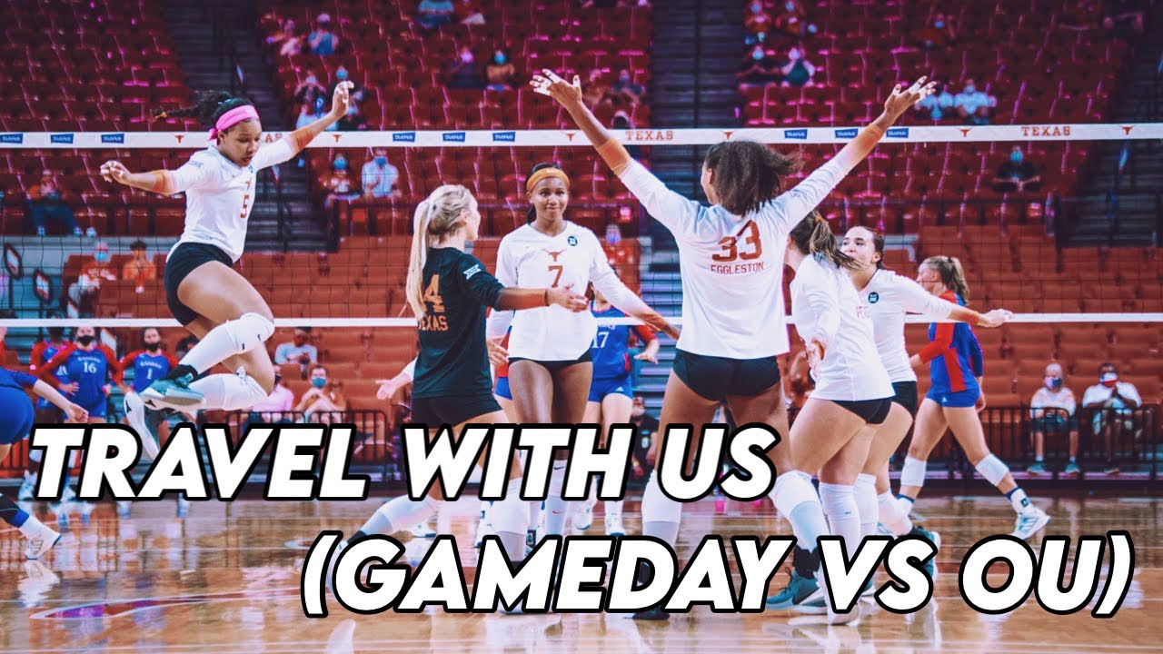 TEXAS VOLLEYBALL TRAVEL/GAMEDAY VLOG | season opener vs OU!!