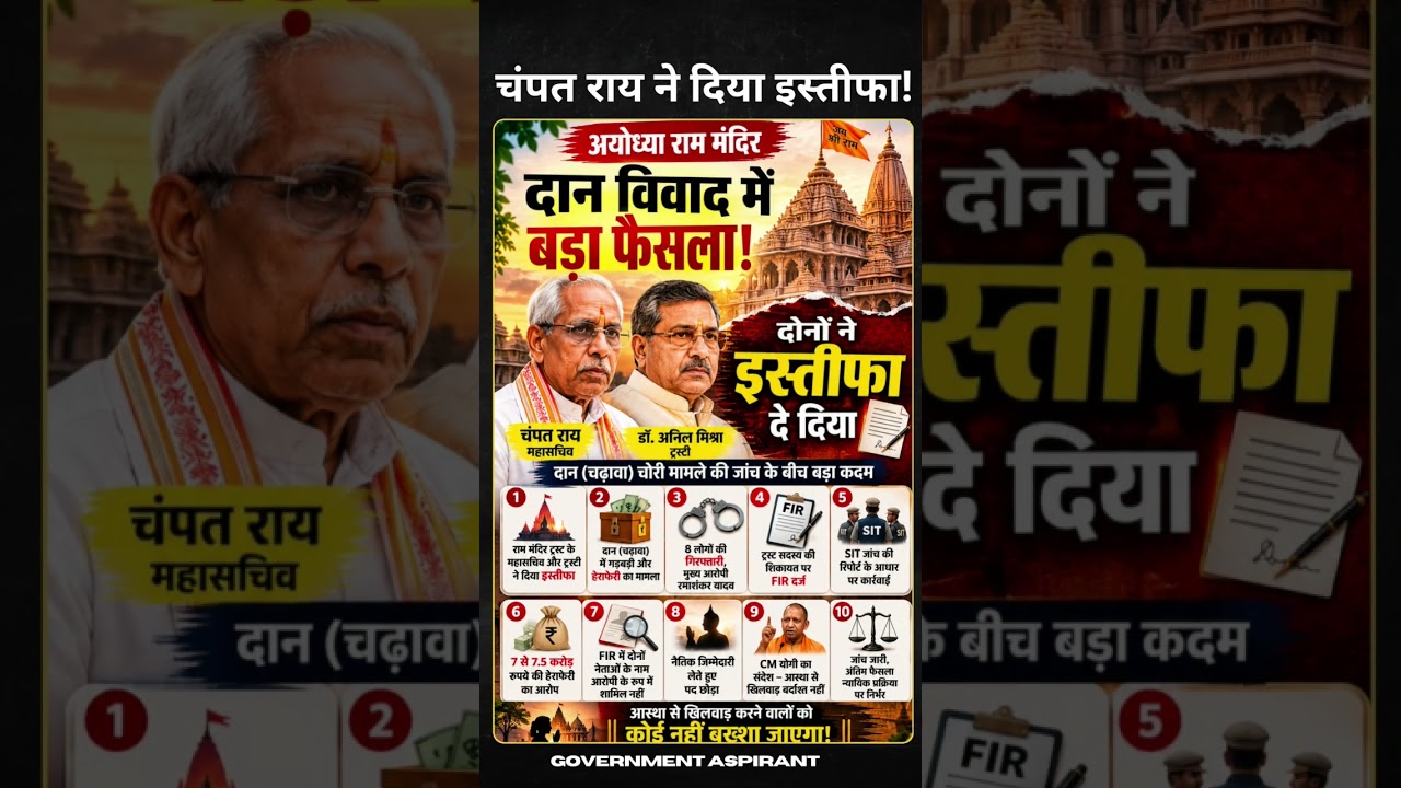 🚨 Ayodhya Ram Mandir Donation Case Update | Champat Rai Resigns?  #ayodhyarammandir #champatrai