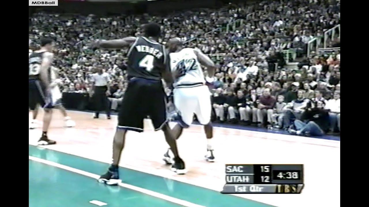 NBA On TBS - Chris Webber Battles Karl Malone Kings @ Jazz February 2001