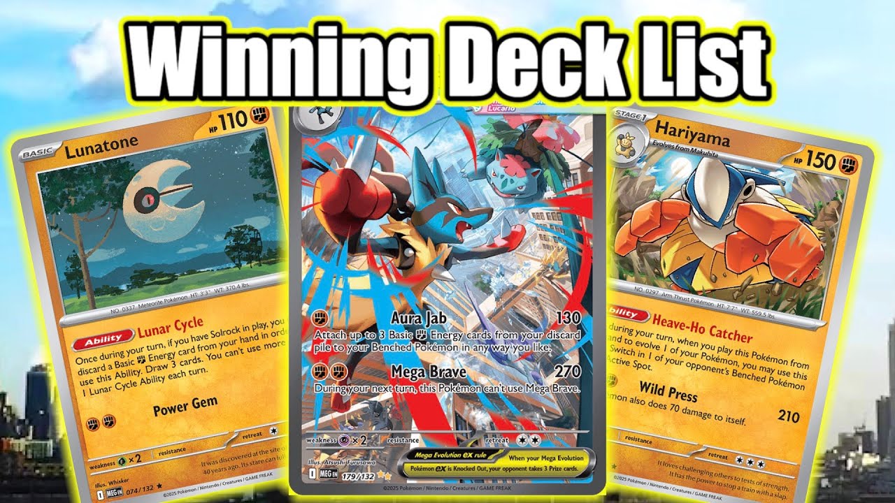 Неудержимая колода Mega Lucario ex! 💥 Полный список карт колоды + геймплей