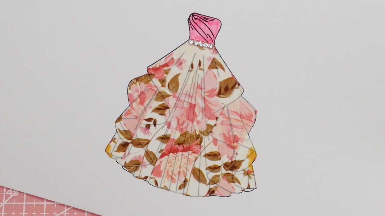 Designing Vintage Clothes with Washi Tape | Fashion Design Dress