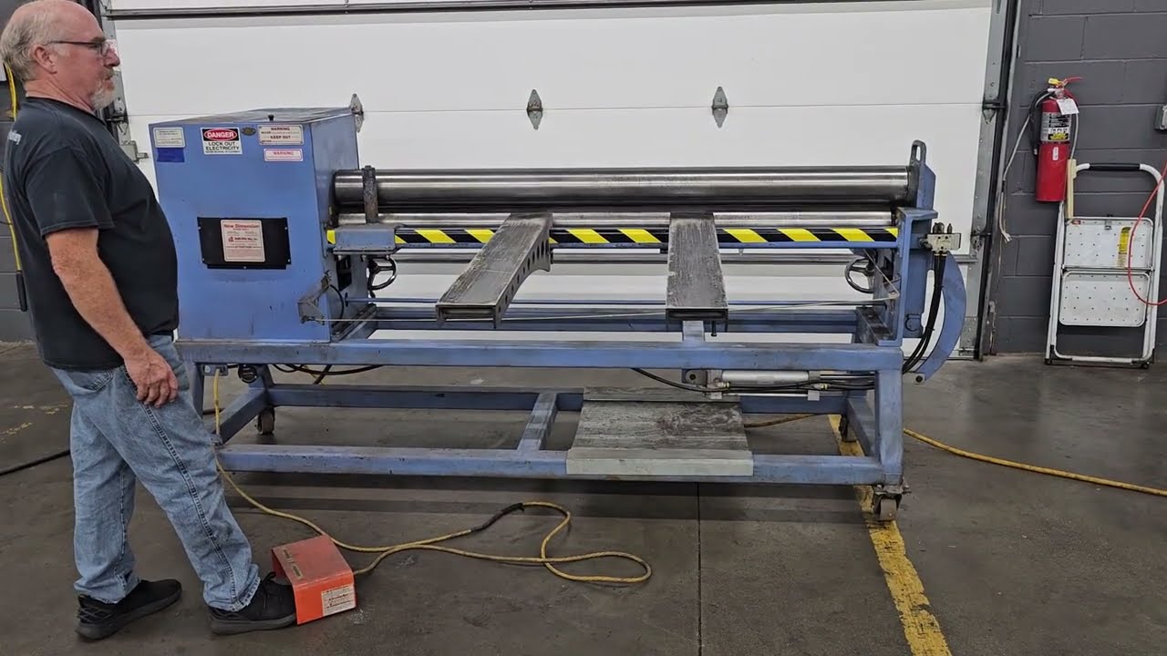 6' x 12 Ga New Dimension Initial Pinch Roll,  Model MP6.105, 3 Roll Drive, Hour Meter 14 Hrs