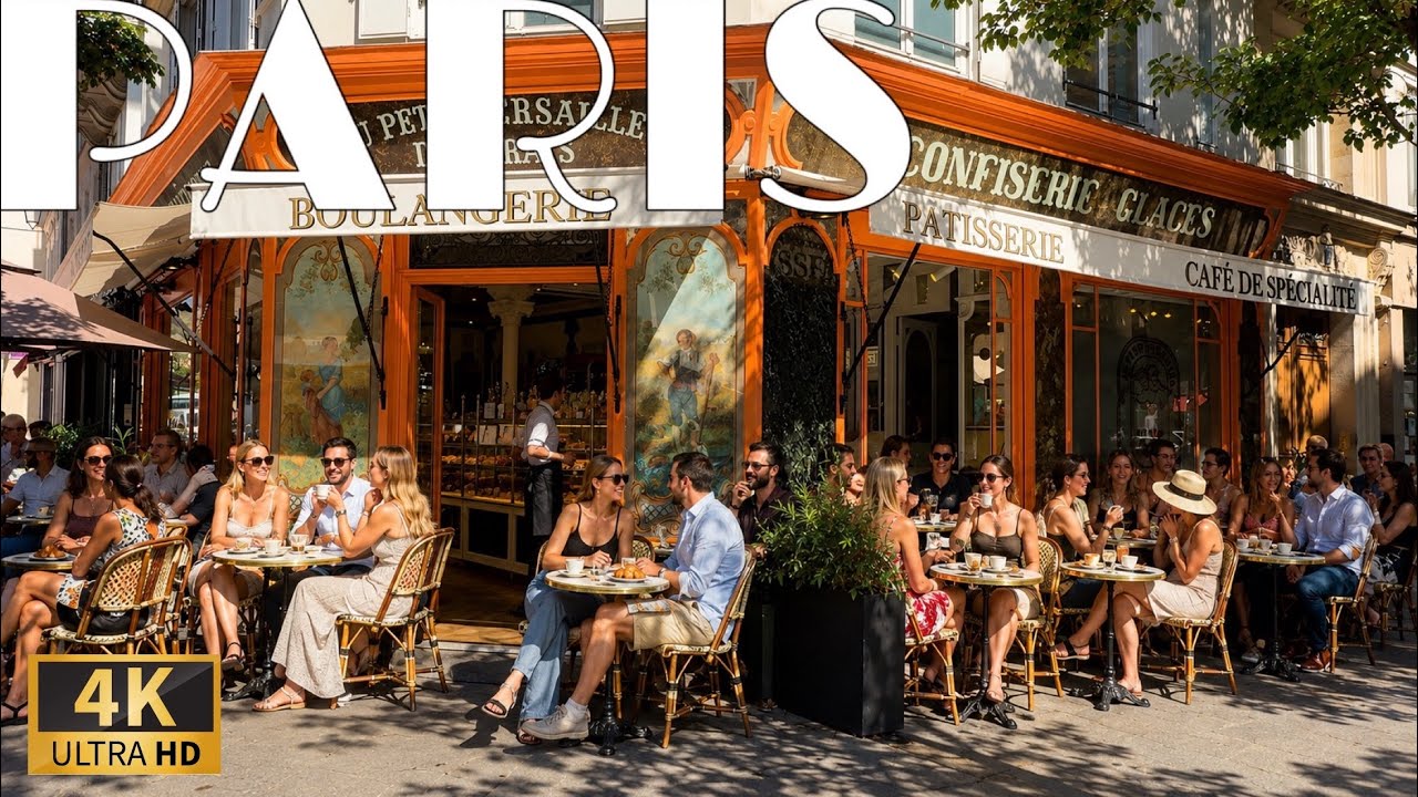 🇫🇷Paris 4K 120FPS Walking Tour] Travel in Paris : Best Caf&eacute; Street Tour 16/July/2026