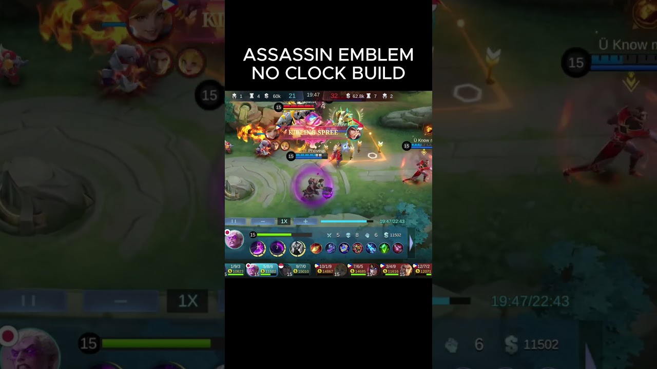 Top Global Phoveus No Clock Build Assassin emblem l #shorts  #shortsviral #mlbb #mobilelegends