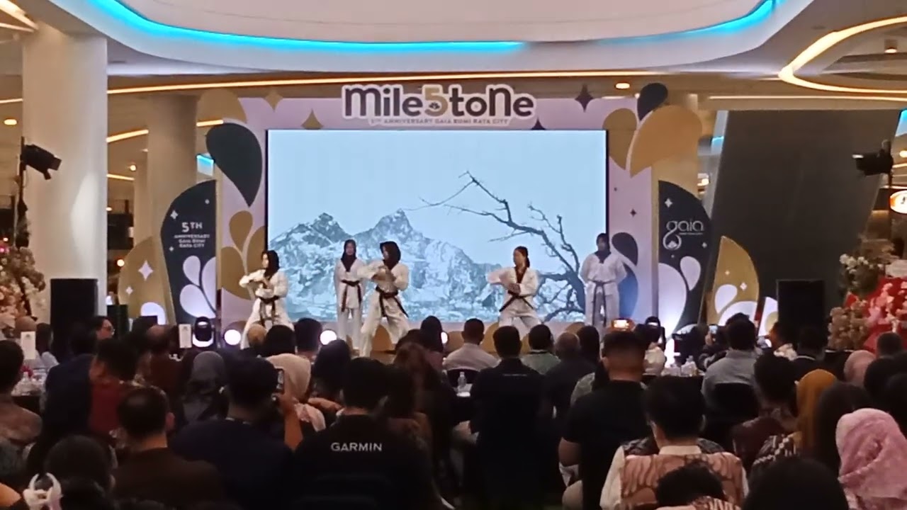 Acara 5th anniversary gaia karate taekwondo di center atrium gaia bumi raya city mall 