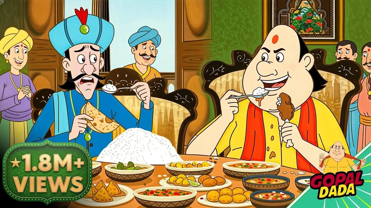 পালিয়ে গেলো পালোয়ান | Food Eat Competiion Between Mantri VS Gopal - Who Will Win ?  | Gopal Dada