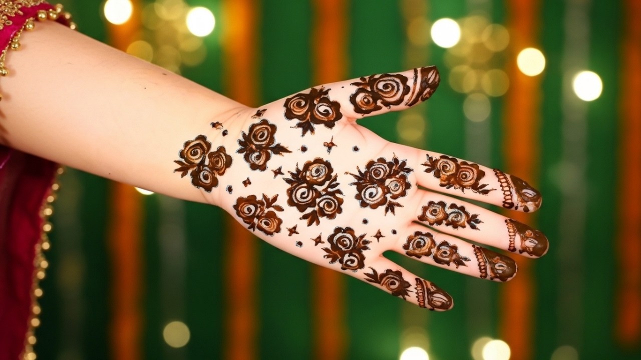 Easy Floral Mehndi Design 🌸| Beautiful Simple Mehndi Design ✨ | Quick & Easy Mehndi Design 🌸