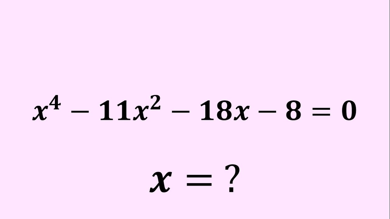 An Amazing Algebraic Equation- Can You Solve?