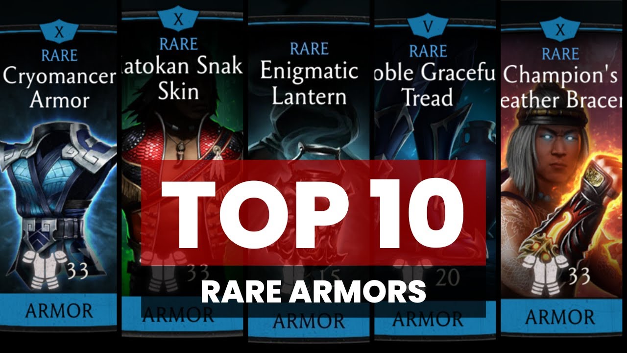 TOP 10 BEST ARMORS in MK Mobile (rare edition)