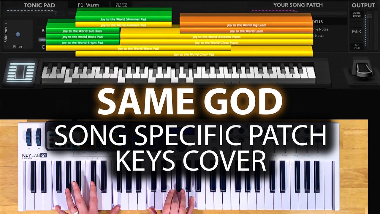 Same God MainStage patch keyboard cover- Elevation Worship