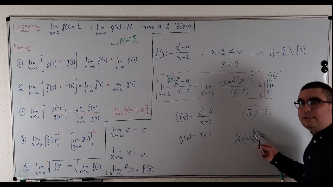 Calculus Elmélet {10} | Határérték 1.7 | Pontbeli Szakadás, Aszimptota, Algebrai Manipulációk