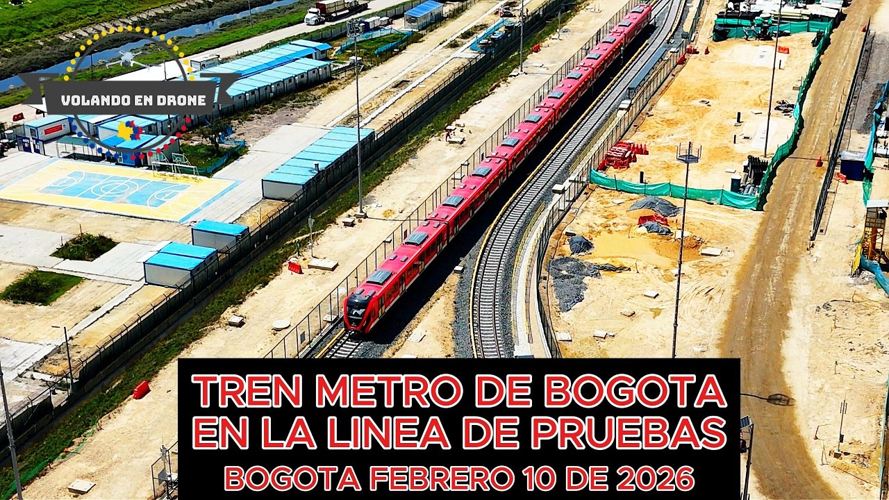 TREN METRO DE BOGOTA EN LA LINEA DE PRUEBAS  BOGOTA FEBRERO 10 DE 2026