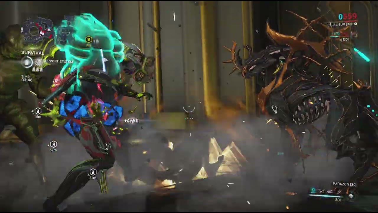 Warframe Void survival.
