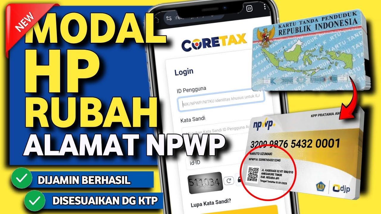 Как изменить адрес NPWP в соответствии с адресом KTP?
