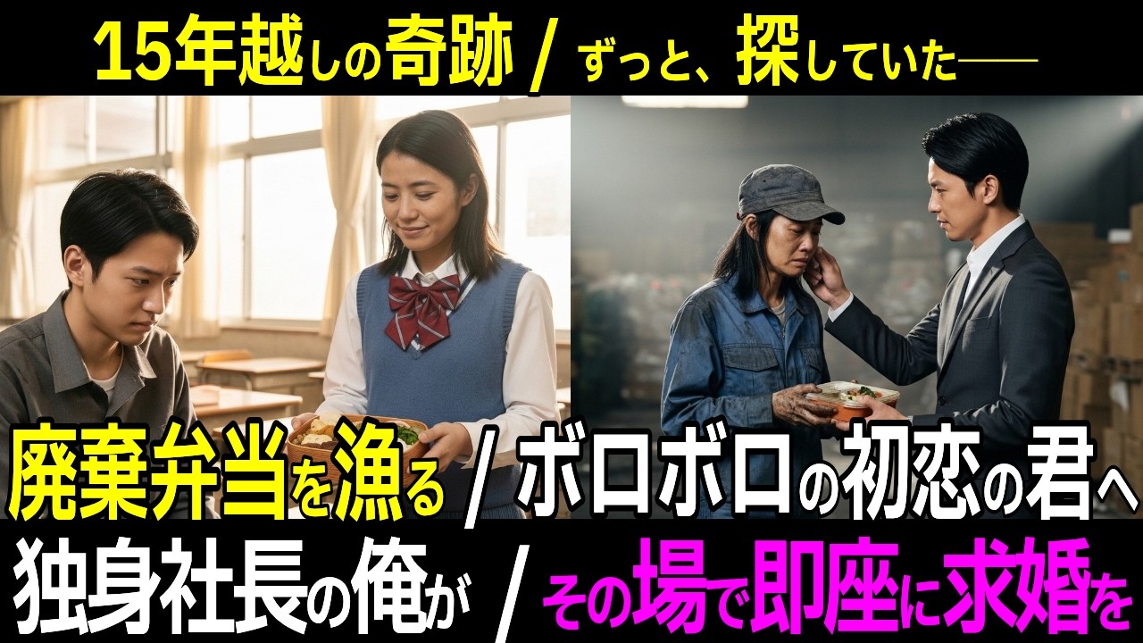 【感動する話】貧乏だった同級生に毎日手作り弁当をもらっていた俺が社長になった15年後、ボロボロの彼女と再会した結果