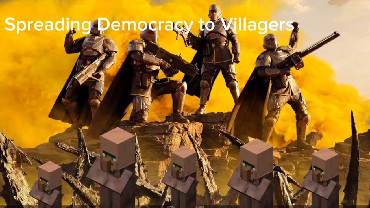 Spreading Democracy to Villagers #minecraft #minecraftgunmod #minecraftsurvival