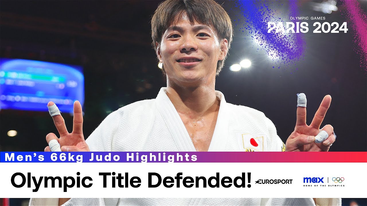 Paris 2024 Olympics: Abe Hifumi of Japan defends Olympic judo title in the men's 66kg #Paris2024