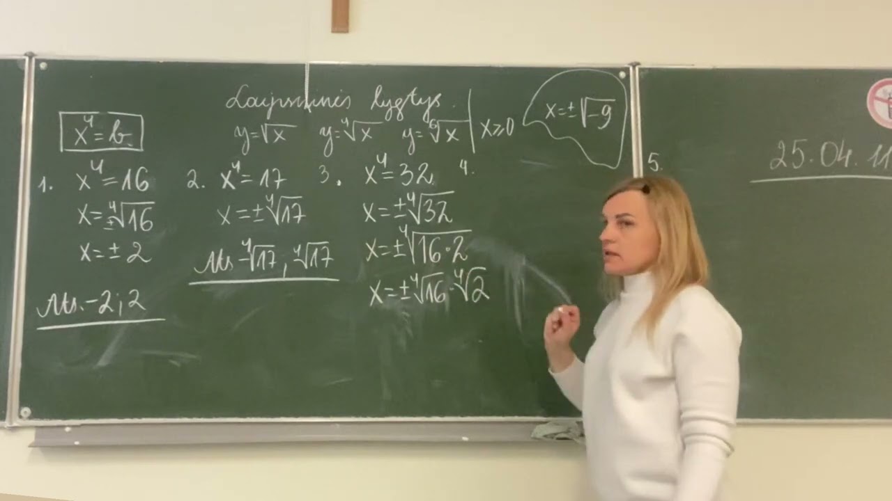 11 klasė.  Laipsninės lygtys  B kursas
