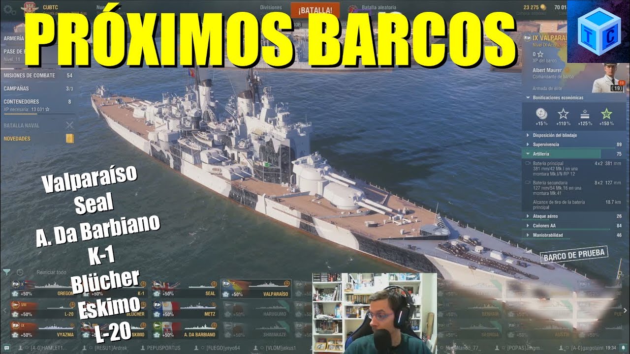 Warships Español: Noticias | Próximos barcos (Valparaíso, Seal, Barbiano, K-1, Blücher,...)