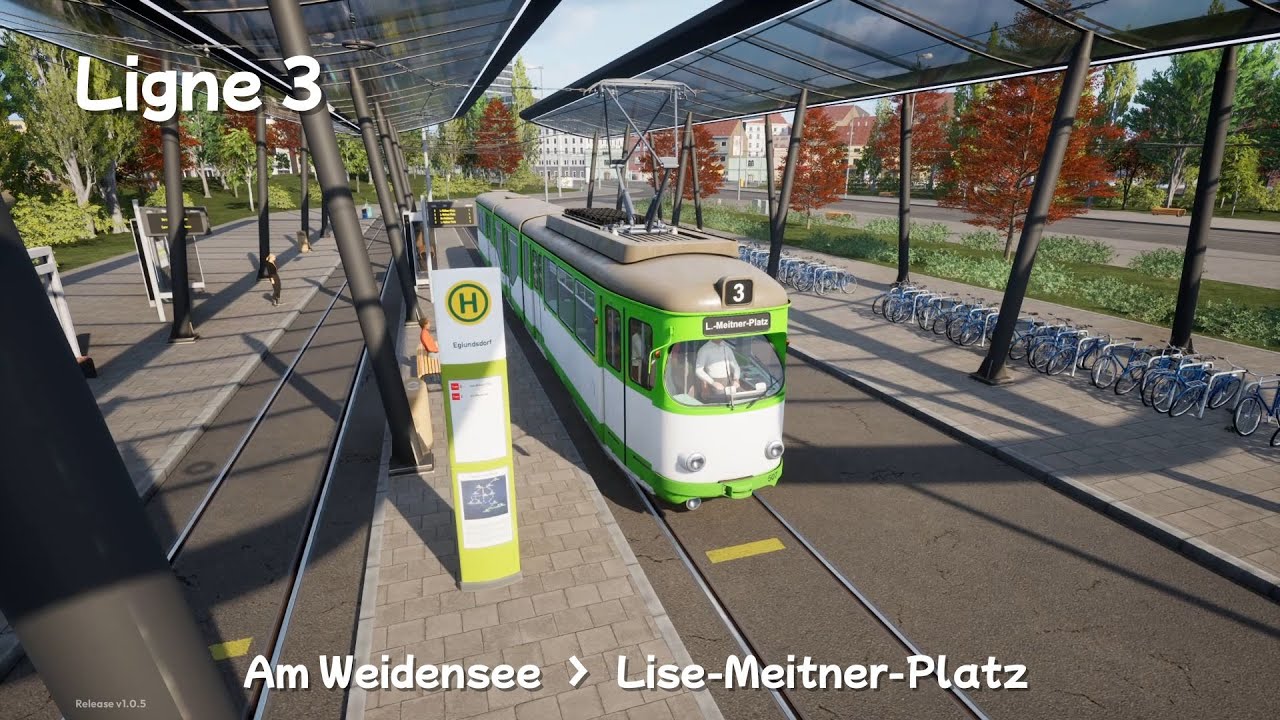 City Transport Simulator: Tram - Ligne 3 GT8N _ AM WEIDENSEE----LISE MEITNER PLATZ