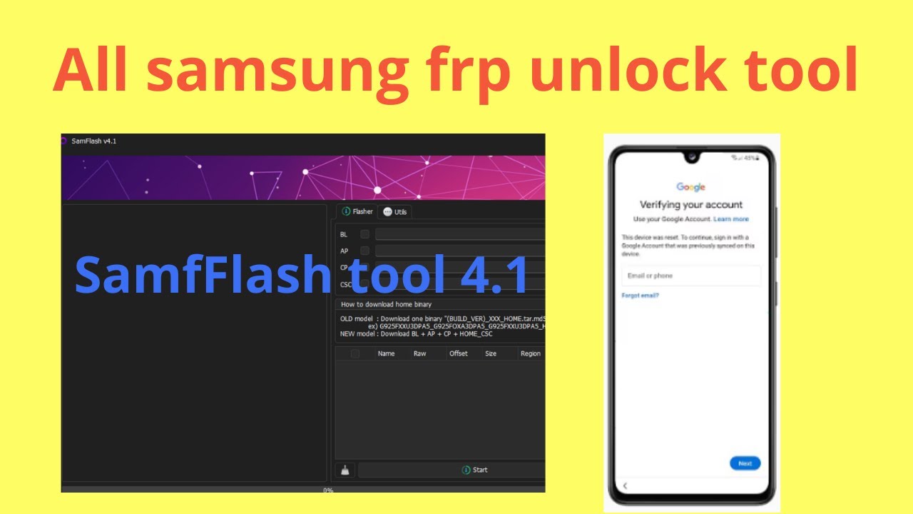 Samflash Tool v4.1 FRP Bypass for Samsung 2025