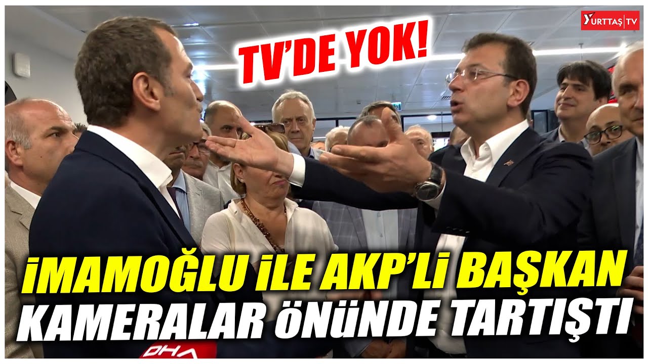 Ekrem İmamoğlu ile AKP'li Belediye Başkanı Ömer Arısoy kameralar önünde tartıştı!