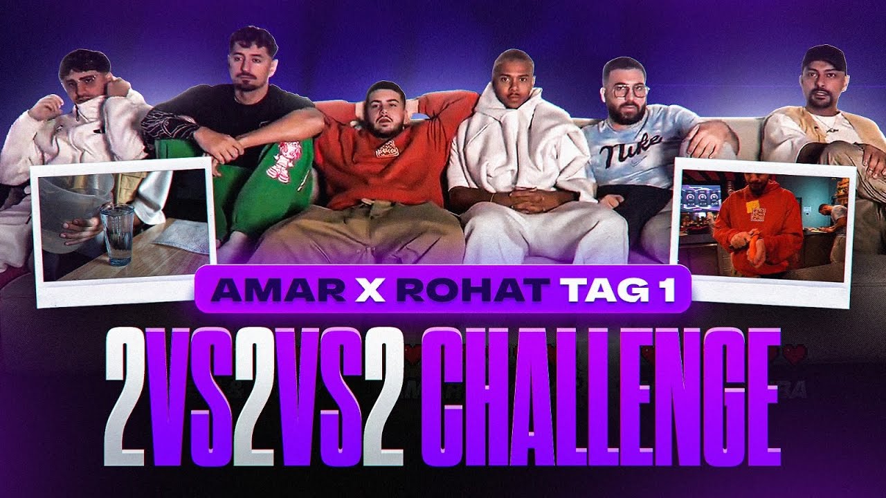 2 VS 2 VS 2 XXL CHALLENGE MIT MERT, WILLY, ROHAT, AMAR UND KUBA🔥 Tag 1 Highlights