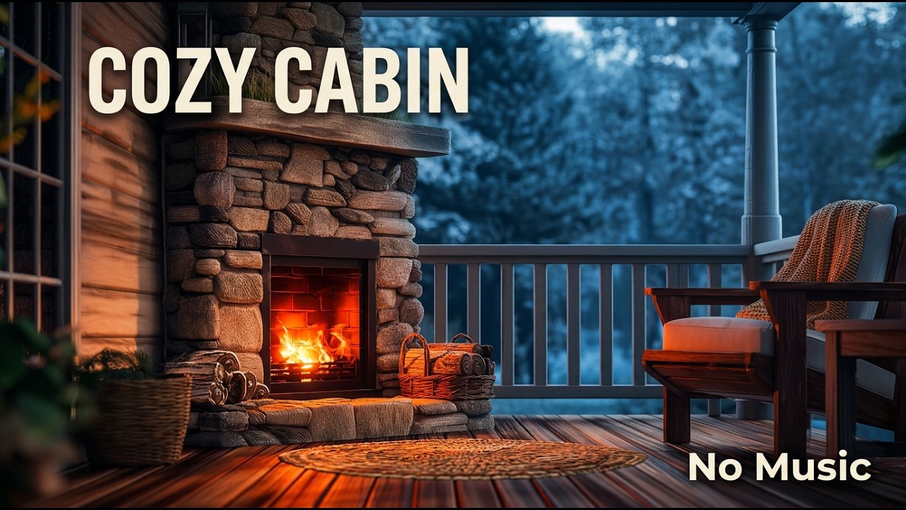 Cozy Porch Fireplace 🔥🐦 | Crackling Fire & Garden Birds Sounds (No Music, 10 Hours)