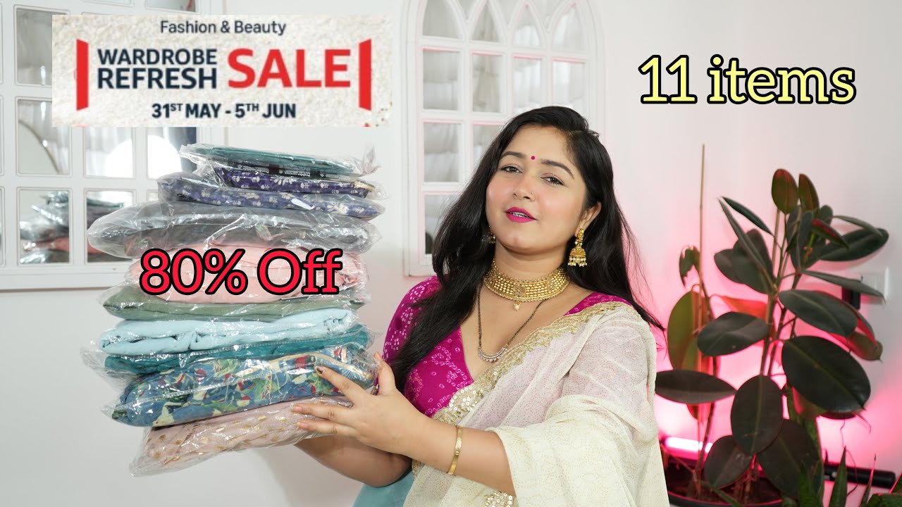 80% Off Amazon Wedding wear Saree Haul, Heavy Partywear Saree, Amazon Wardrobe Refresh Sale