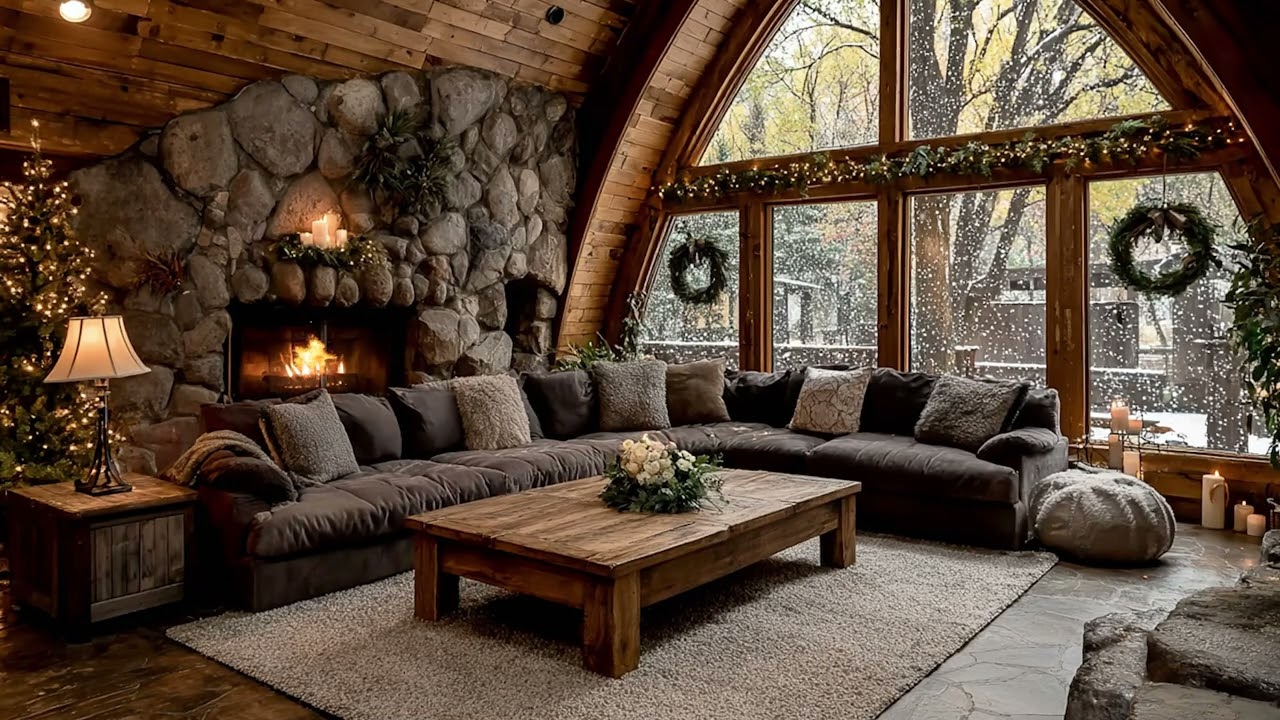 Christmas Music With Fireplace 🔥 Relaxing Christmas Music 🎄 Soothing Christmas Ambien