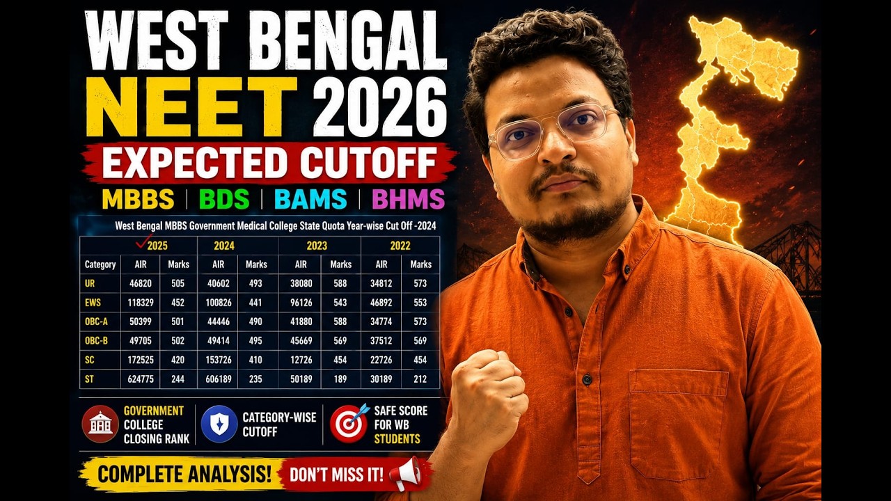 West Bengal NEET 2026 Cutoff Prediction 🚨 MBBS BDS BAMS BHMS Full Analysis