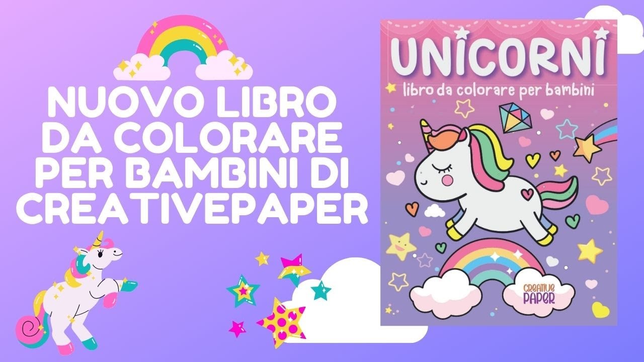 Nuovo libro da colorare per bambini a tema UNICORNI di CreativePaper 🦄😍🤩
