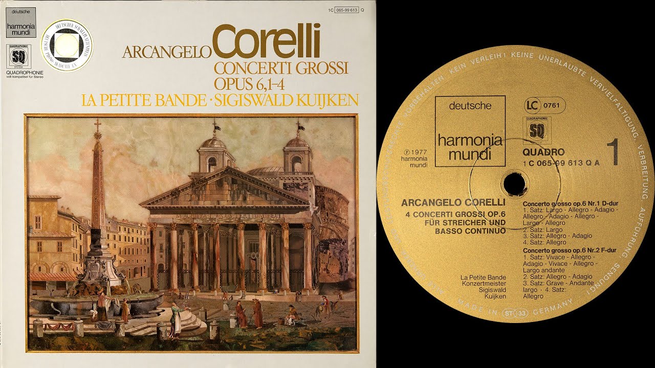 Corelli - Concerto Grosso Op.6 No.2 in F major - La Petite Bande/Sigiswald Kuijken (vinyl)
