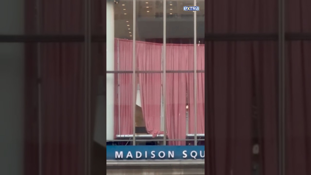 Madison Square Garden is blushing in pink for #TaylorSwift & Travis Kelce&rsquo;s wedding 💗
