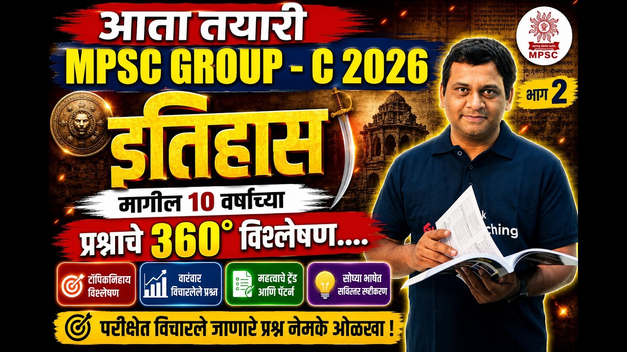 MPSC Combine Group C 2026 | Combine Group C PYQs Analysis | MPSC History PYQs Analysis Vaibhav Sir
