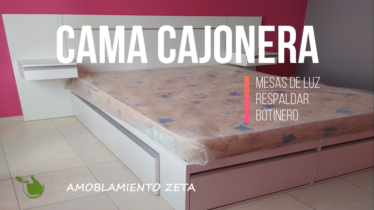 COMO HACER CAMA CON CAJONES Y RESPALDO DE CAMA -AMOBLAMIENTO ZETA-
