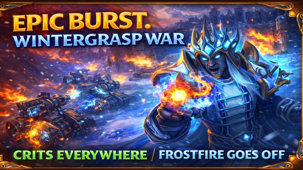 EPIC BG  EPIC BURST  – Frostfire Mage Wintergrasp PvP  WoW Midnight