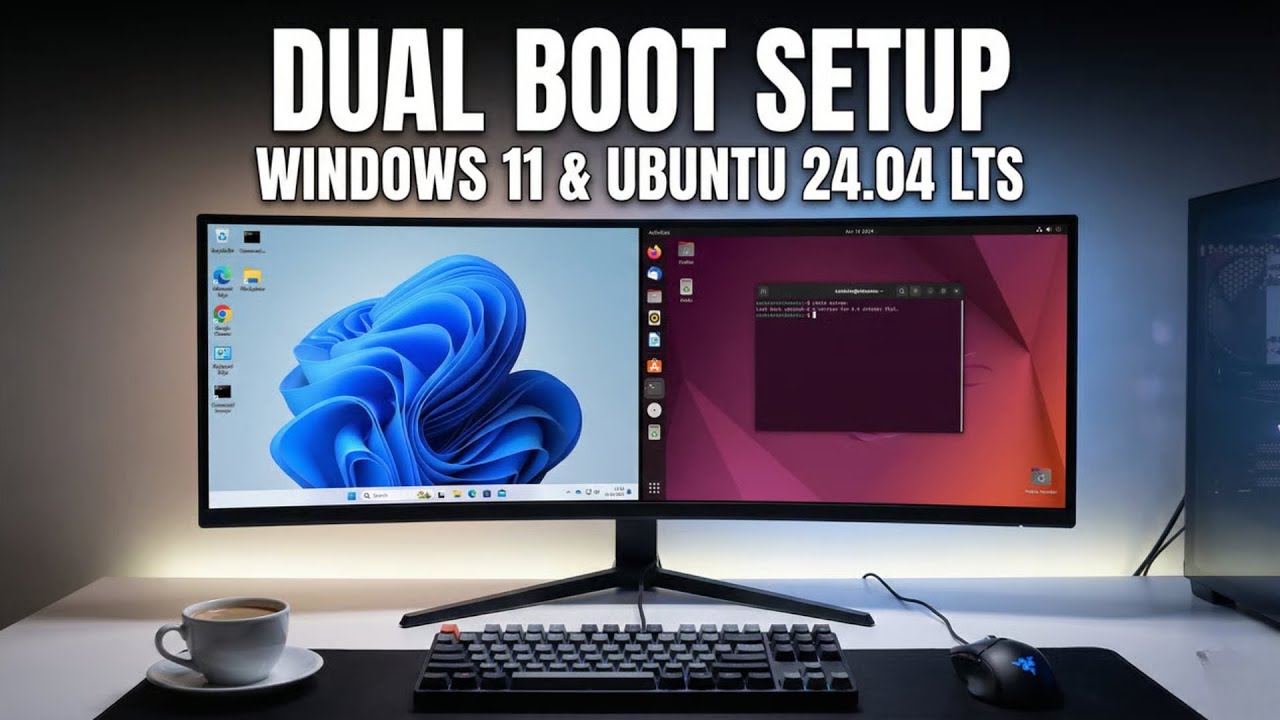 Dual boot installation   Ubuntu 24 04 & Windows 11