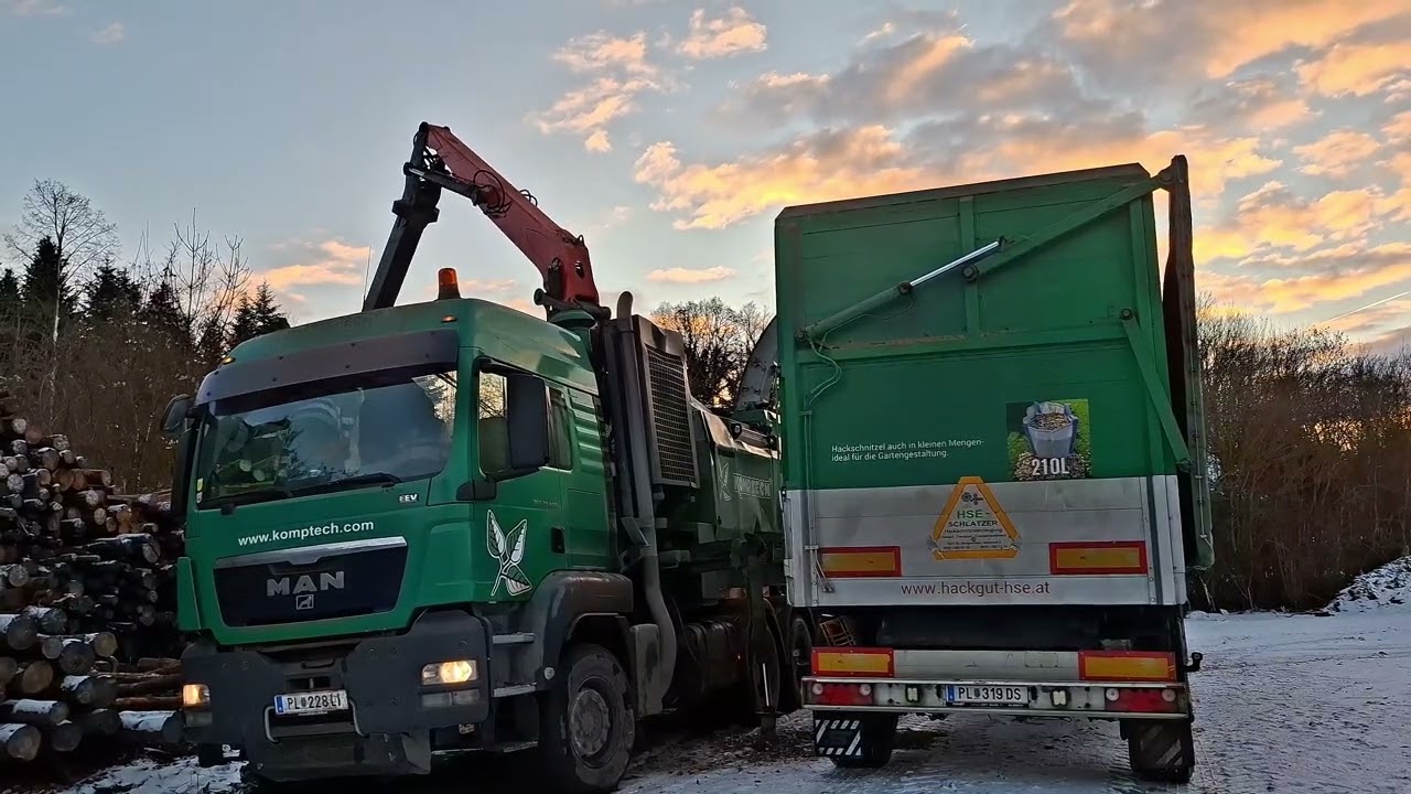 Hacken mit MAN Komptech Hacker bei HSE-Schlatzer #fendt #Hacken