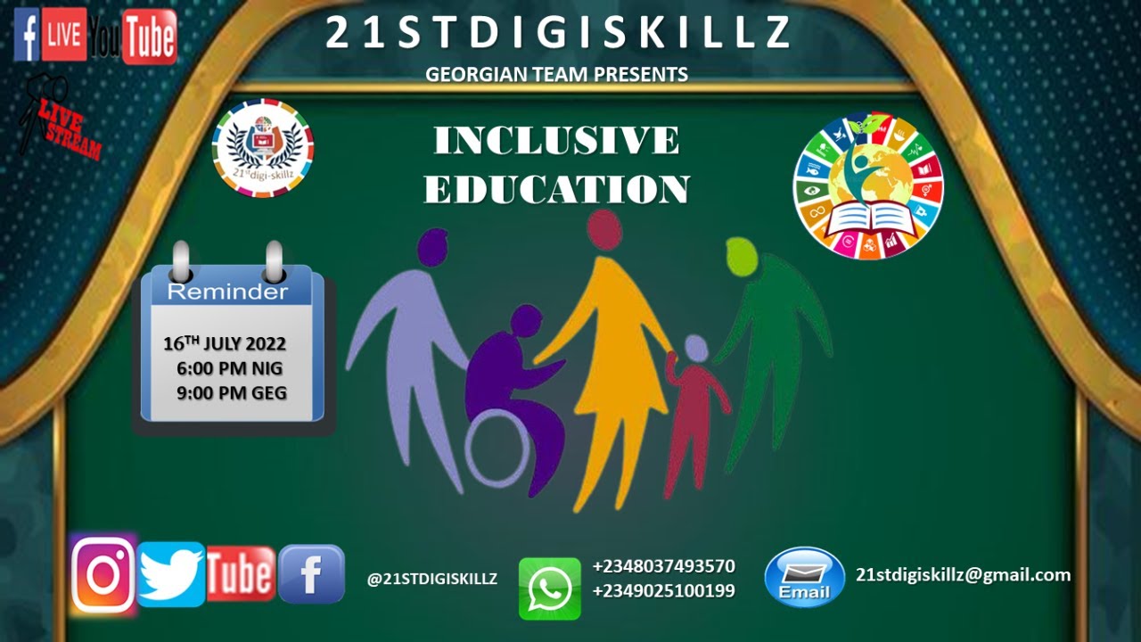 INCLUSIVE EDUCATION WEBINAR - #UNSDG4 #ThrivingSaturday