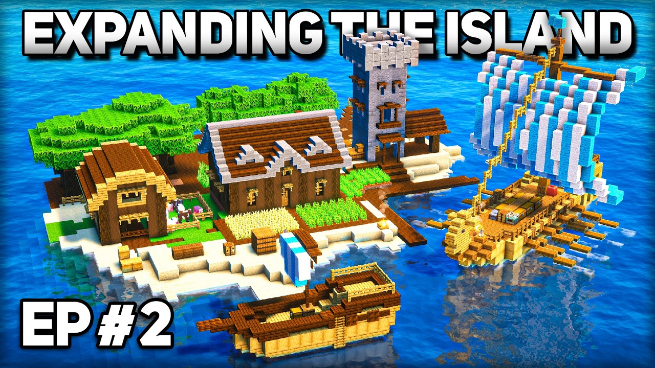 Upgrading my Island in Minecraft's HARDEST Lone Island Mod