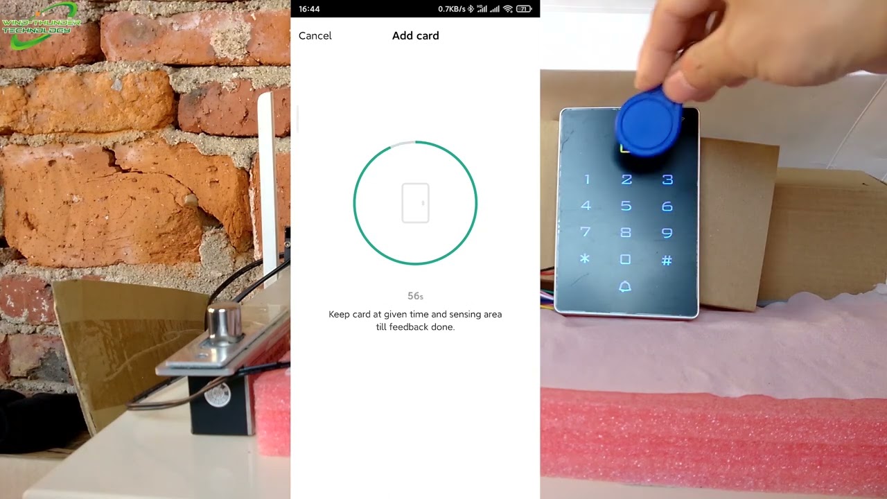 IP68 Waterproof Tuyasmart WIFI Access Control Support IC Card and PIN