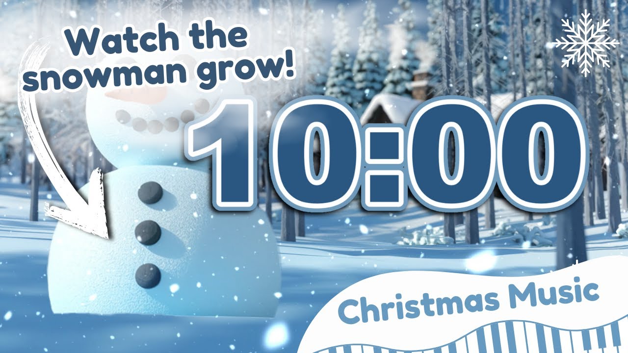 10 Minute Christmas Classroom Timer with Festive Music & Snowy Ambience ❄️