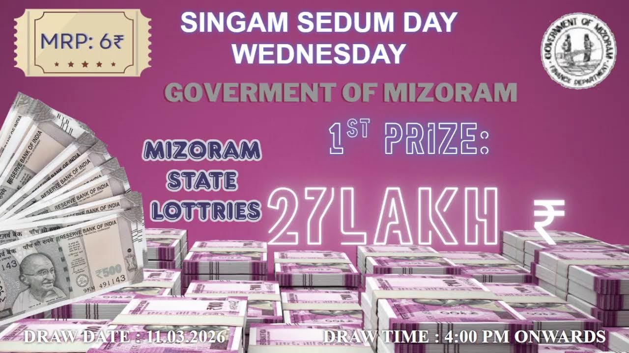 SINGAM MIZORAM LOTTERY LIVE DROW...