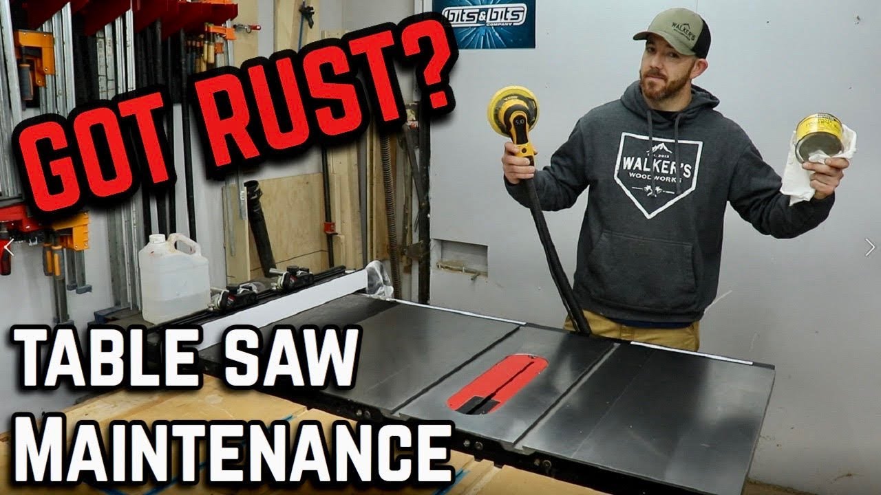 How to maintain and clean a table saw top / Saw maintenance