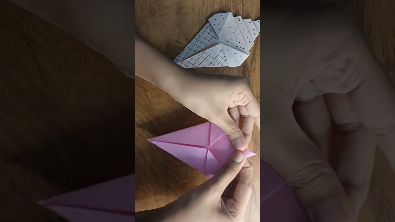 Origami paper ice-cream for kids