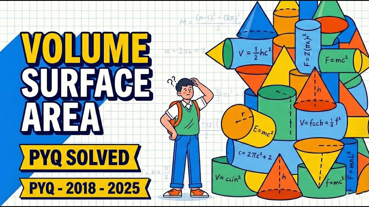 Volume & Surface Area Class 10 | Most Important PYQs (2018-2025) | Board Exam 2026🔥