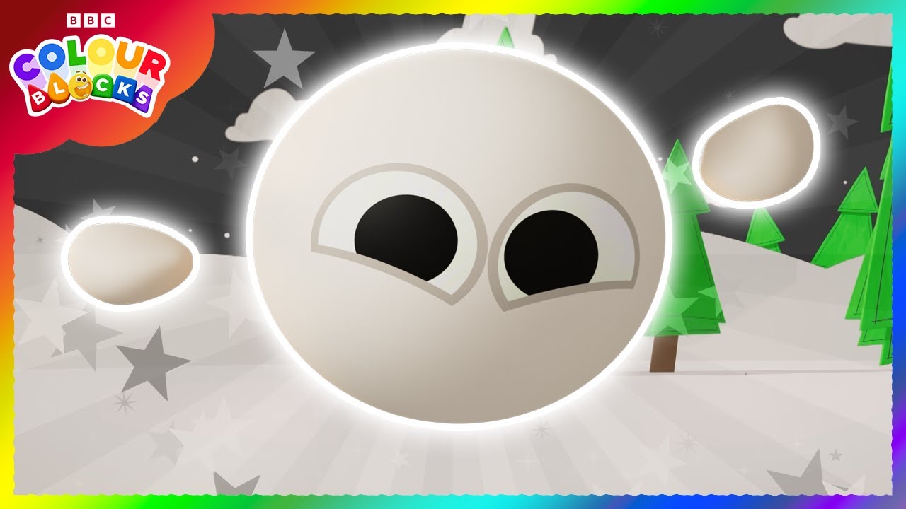 Снежный день с раскраской Colourblock White ⛄🌨️ | Дети изучают цвета | Colourblocks